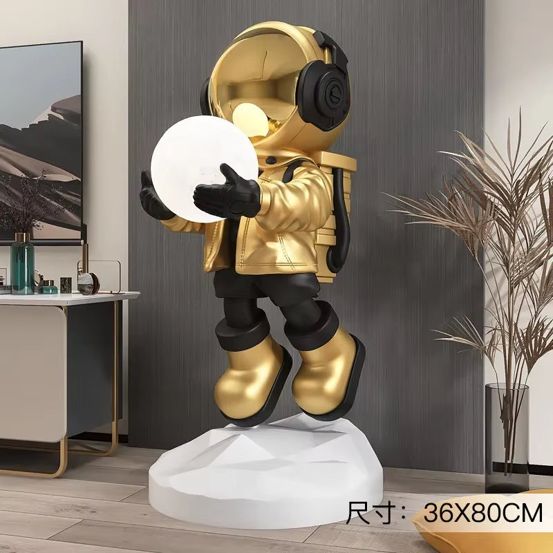 Nordic Fashion Astronaut Tray Statue, Lamps, Home Decoration, Gifts, Interior Decoration, Room Decoration, Resin Crafts