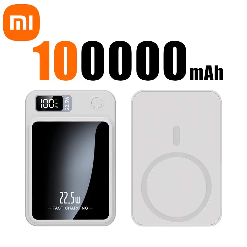 Xiaomi 100000Mah Capacity Power Bank Magnetic Wireless 22.5W Ultra Super Fast Charging Magnetic Power Bank for Iphone15 Samsung
