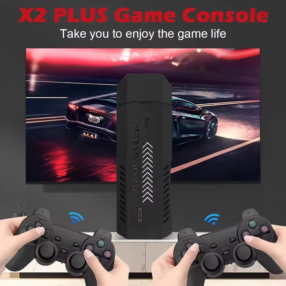 X2 plus 256G 128G 64G GD10 Pro 4K Game Player 3D HD Retro Video Game Console Wireless Controller TV 50 Emulator for Kids Gifts