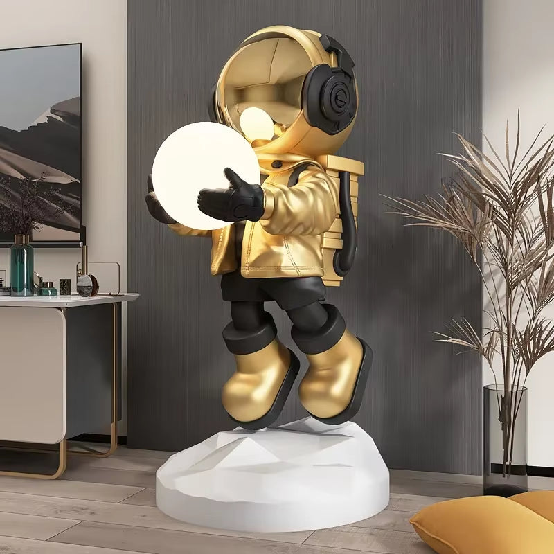 Nordic Fashion Astronaut Tray Statue, Lamps, Home Decoration, Gifts, Interior Decoration, Room Decoration, Resin Crafts
