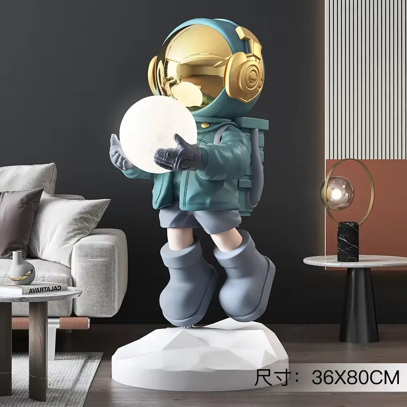 Nordic Fashion Astronaut Tray Statue, Lamps, Home Decoration, Gifts, Interior Decoration, Room Decoration, Resin Crafts