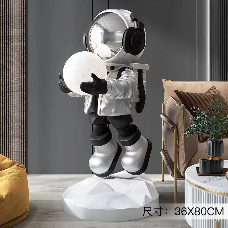 Nordic Fashion Astronaut Tray Statue, Lamps, Home Decoration, Gifts, Interior Decoration, Room Decoration, Resin Crafts