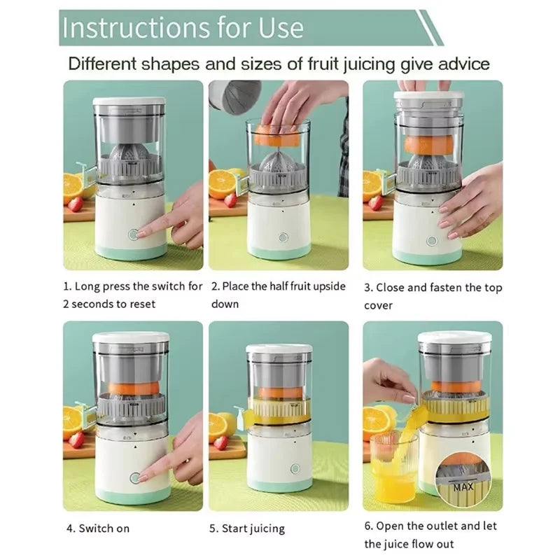 Citrus Orange Juice Maker Machine Electric USB Charge Portable Hands Free Citrus Orange Juice Maker Machine Citrus Juicer