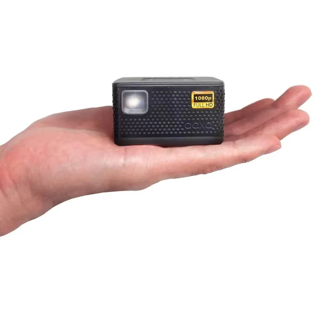 AAXA P7+ Native 1080P 4K Supported Smart LED DLP Mini Projector with 2.5 Hour Battery, 5G Wifi,