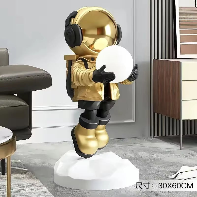 Nordic Fashion Astronaut Tray Statue, Lamps, Home Decoration, Gifts, Interior Decoration, Room Decoration, Resin Crafts