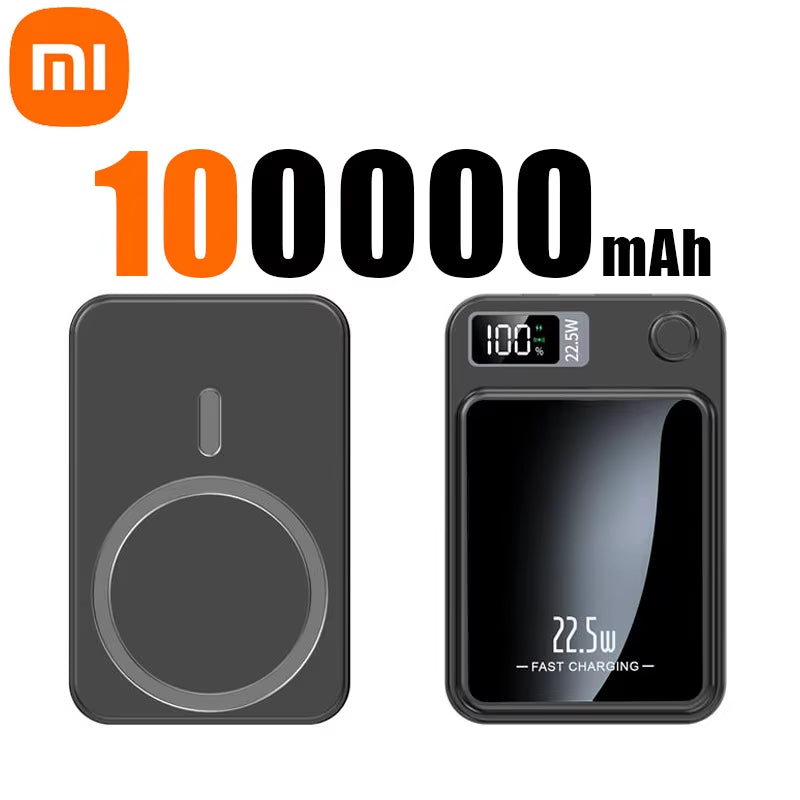 Xiaomi 100000Mah Capacity Power Bank Magnetic Wireless 22.5W Ultra Super Fast Charging Magnetic Power Bank for Iphone15 Samsung