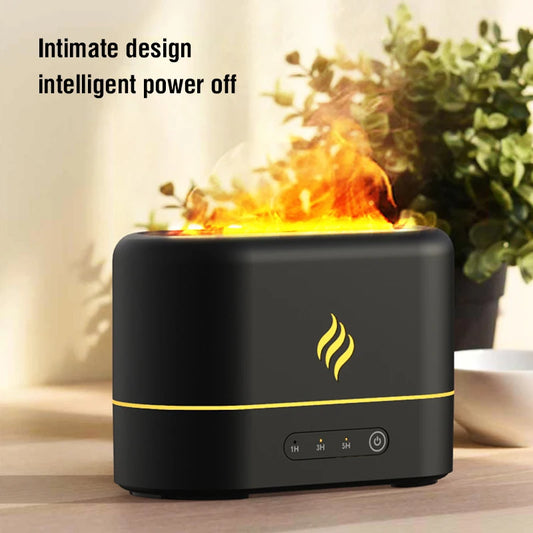 7 Colors Fire Flame Air Humidifier Cool Mist Usb Led Change Color Aroma Essential Oil Diffuser H2O Air Humidifier Room Freshener