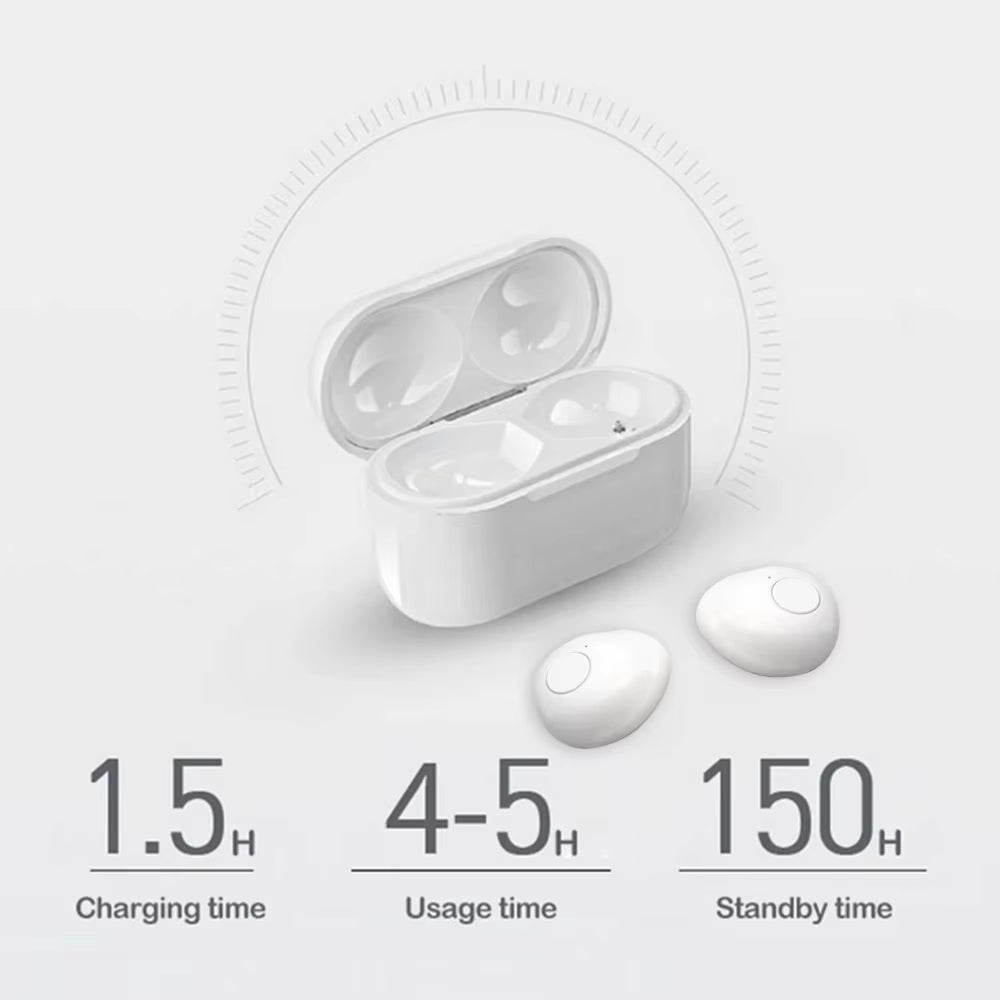 Invisible Earphones Mini Earphones Bluetooth 5.2TWS Wireless Touch Games NFC Invisible in Ear Noise Reduction Sports Earphones