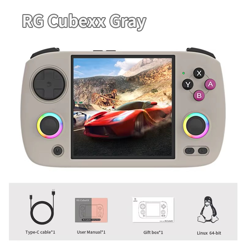 RG Cubexx Retro Handheld Games Console Linux RGB Joystick Video Gaming Player Supports WIFI HD TV Connection RG Cube Xx