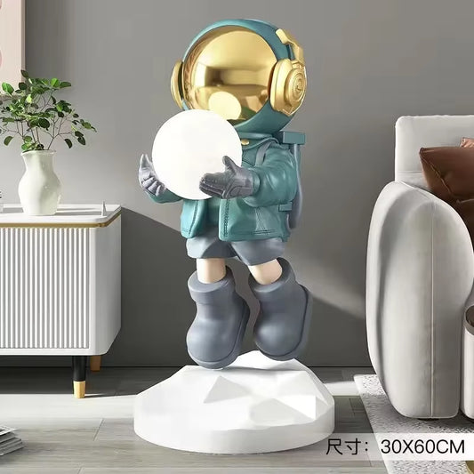 Nordic Fashion Astronaut Tray Statue, Lamps, Home Decoration, Gifts, Interior Decoration, Room Decoration, Resin Crafts