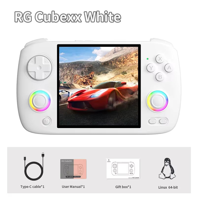 RG Cubexx Retro Handheld Games Console Linux RGB Joystick Video Gaming Player Supports WIFI HD TV Connection RG Cube Xx