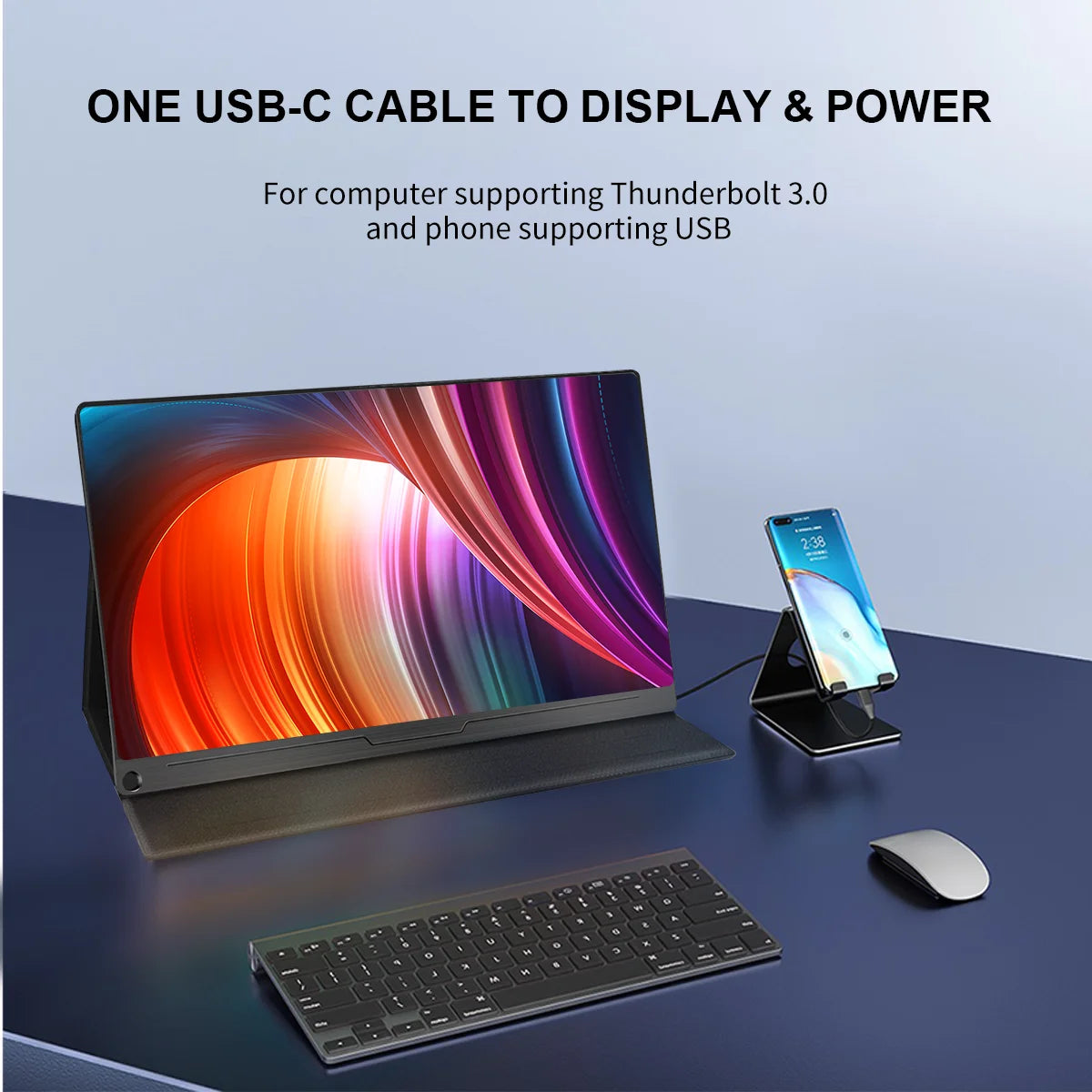 15.6 Inch 4K UHD Gaming Portable Monitor for PC Screen External for PS 5 4 Xbox Switch Laptop Computer Tablet Phone