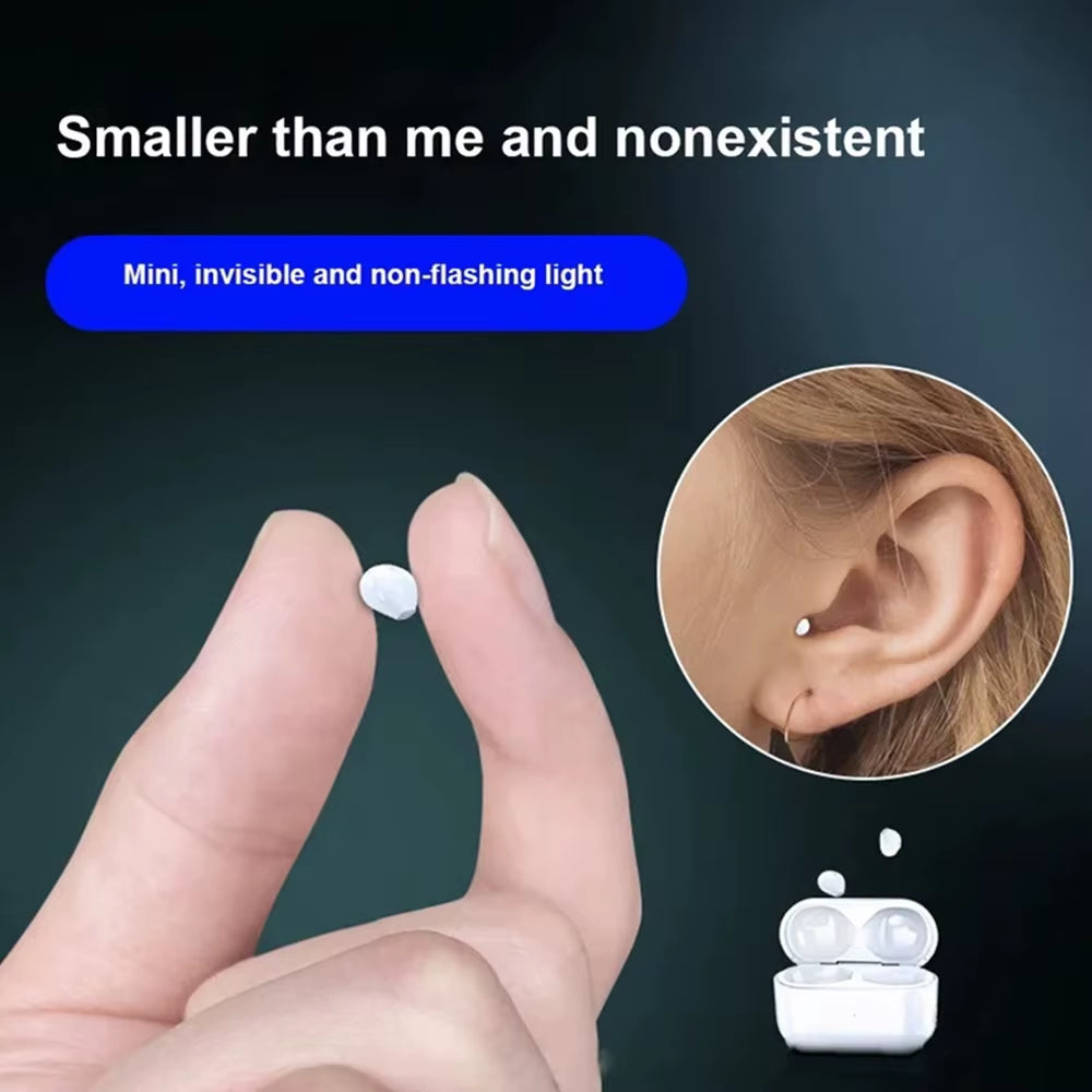 Invisible Earphones Mini Earphones Bluetooth 5.2TWS Wireless Touch Games NFC Invisible in Ear Noise Reduction Sports Earphones
