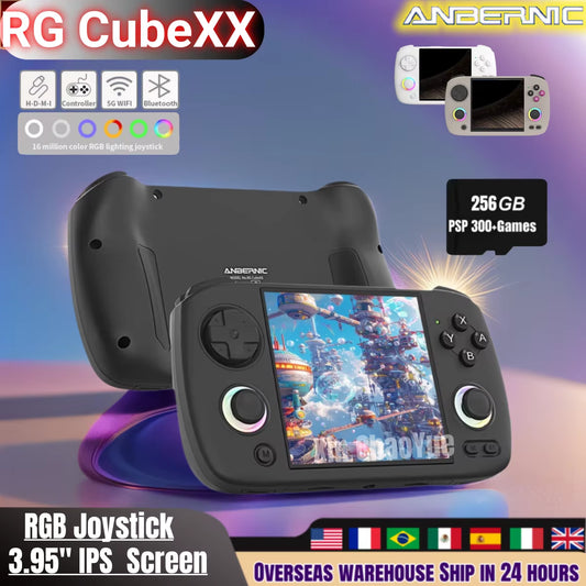 RG Cubexx Retro Handheld Games Console Linux RGB Joystick Video Gaming Player Supports WIFI HD TV Connection RG Cube Xx