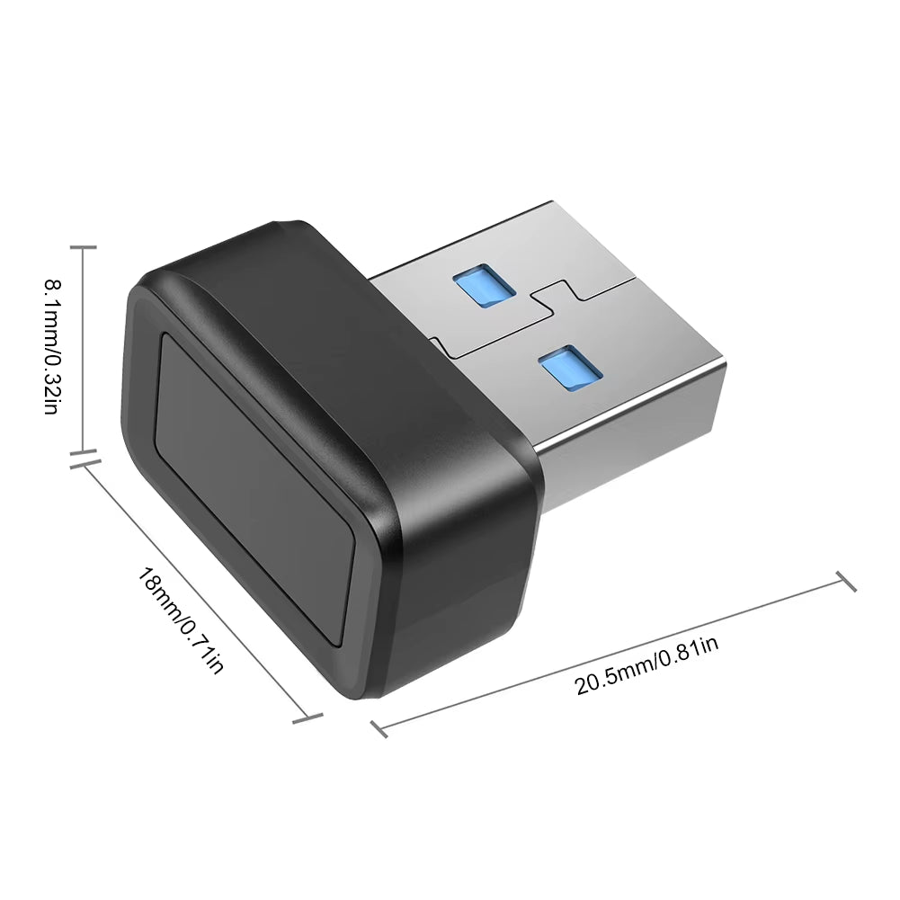 USB Fingerprint Key Reader for Windows 7/8/10/11 Hello Biometric Scanner Padlock Fingerprint Unlock Module Security Key Dongle