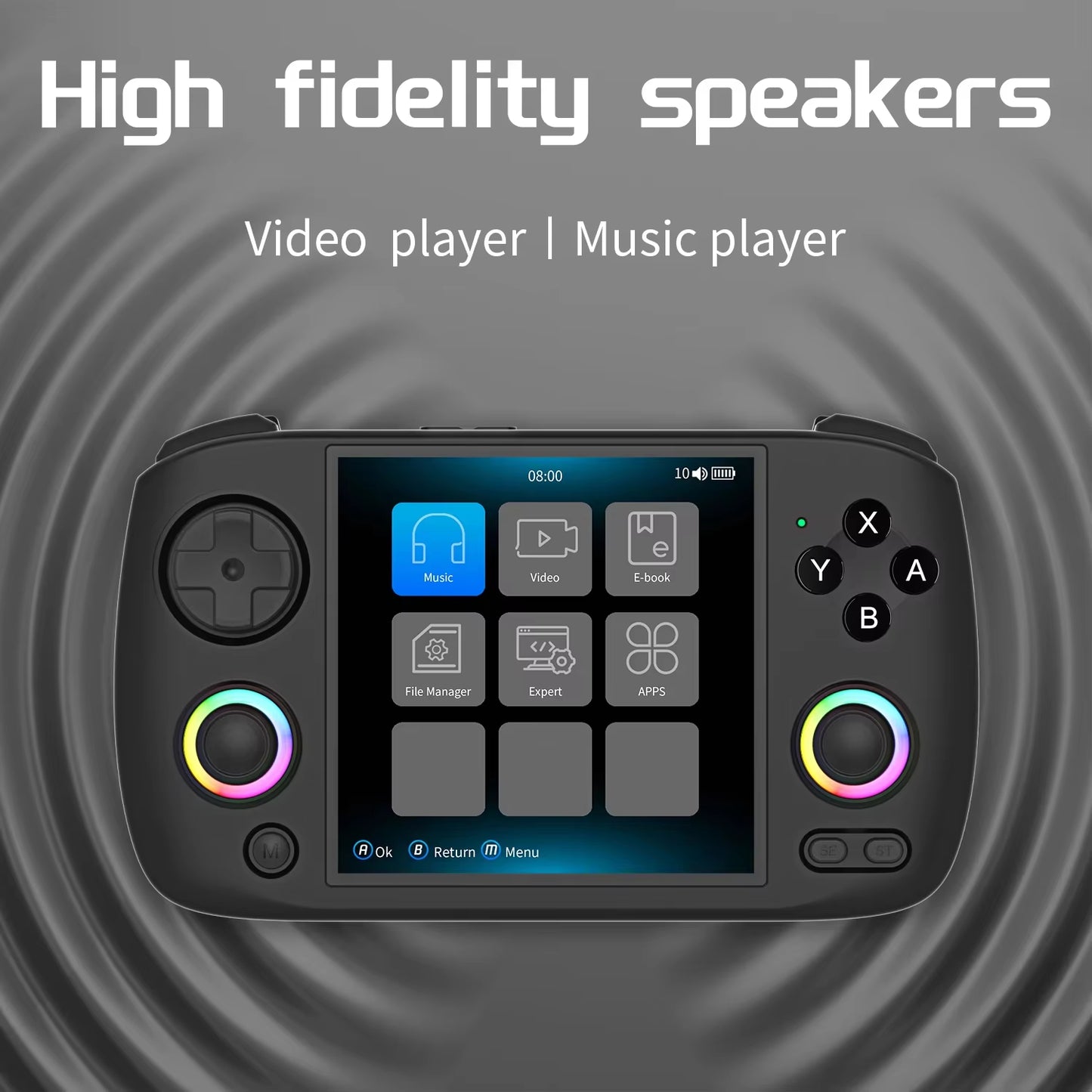 RG Cubexx Retro Handheld Games Console Linux RGB Joystick Video Gaming Player Supports WIFI HD TV Connection RG Cube Xx