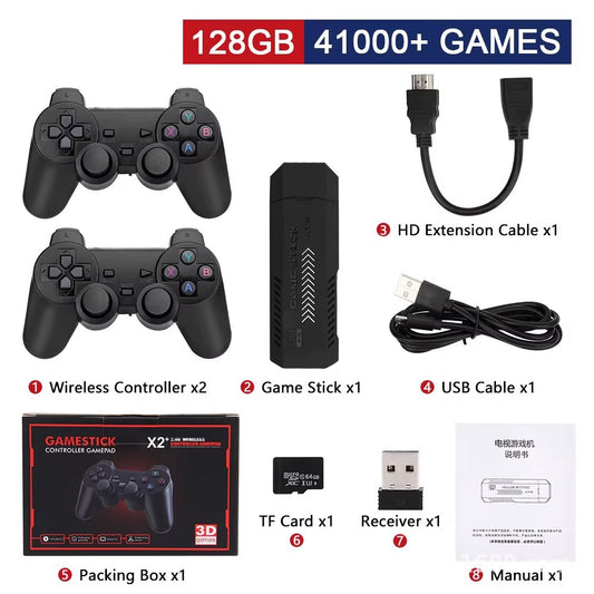 X2 plus 256G 128G 64G GD10 Pro 4K Game Player 3D HD Retro Video Game Console Wireless Controller TV 50 Emulator for Kids Gifts